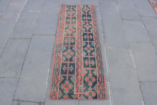 Vintage Turkish Accent Runner Rug 1.7 x 4.7 ft