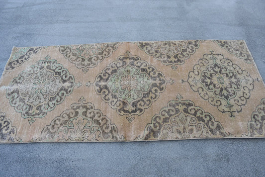Vintage Turkish Accent Area rug 2.9 x 6.6 ft