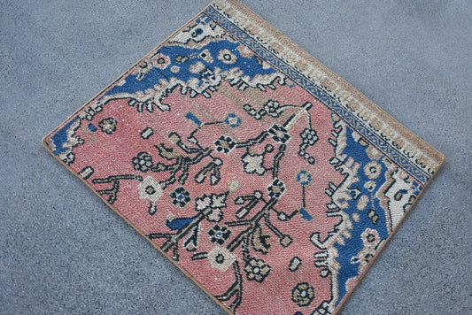 Vintage Turkish Mini Rug 2.3 x 2.6 ft