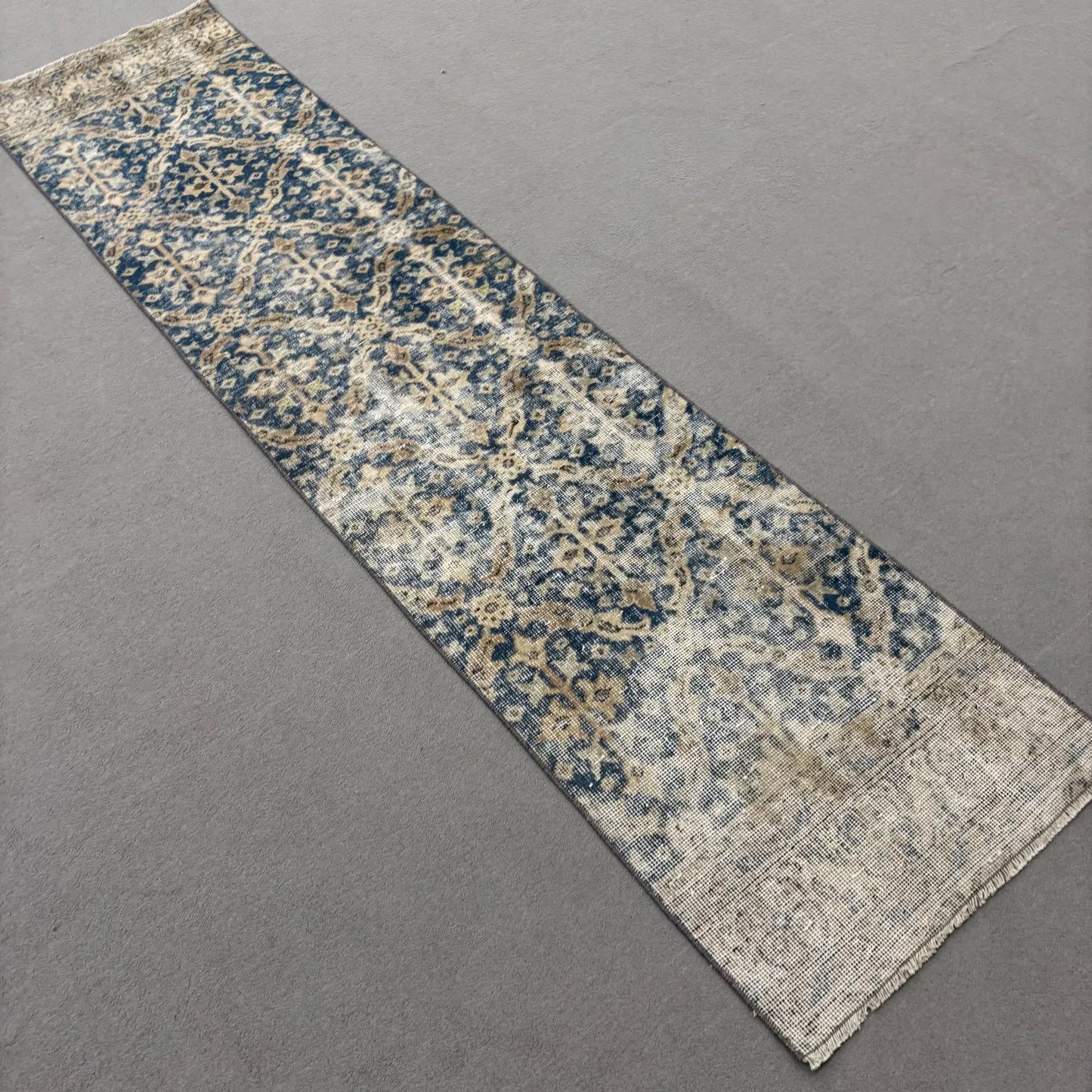 Vintage Turkish Runner Rug 1.9 x 7.7 ft