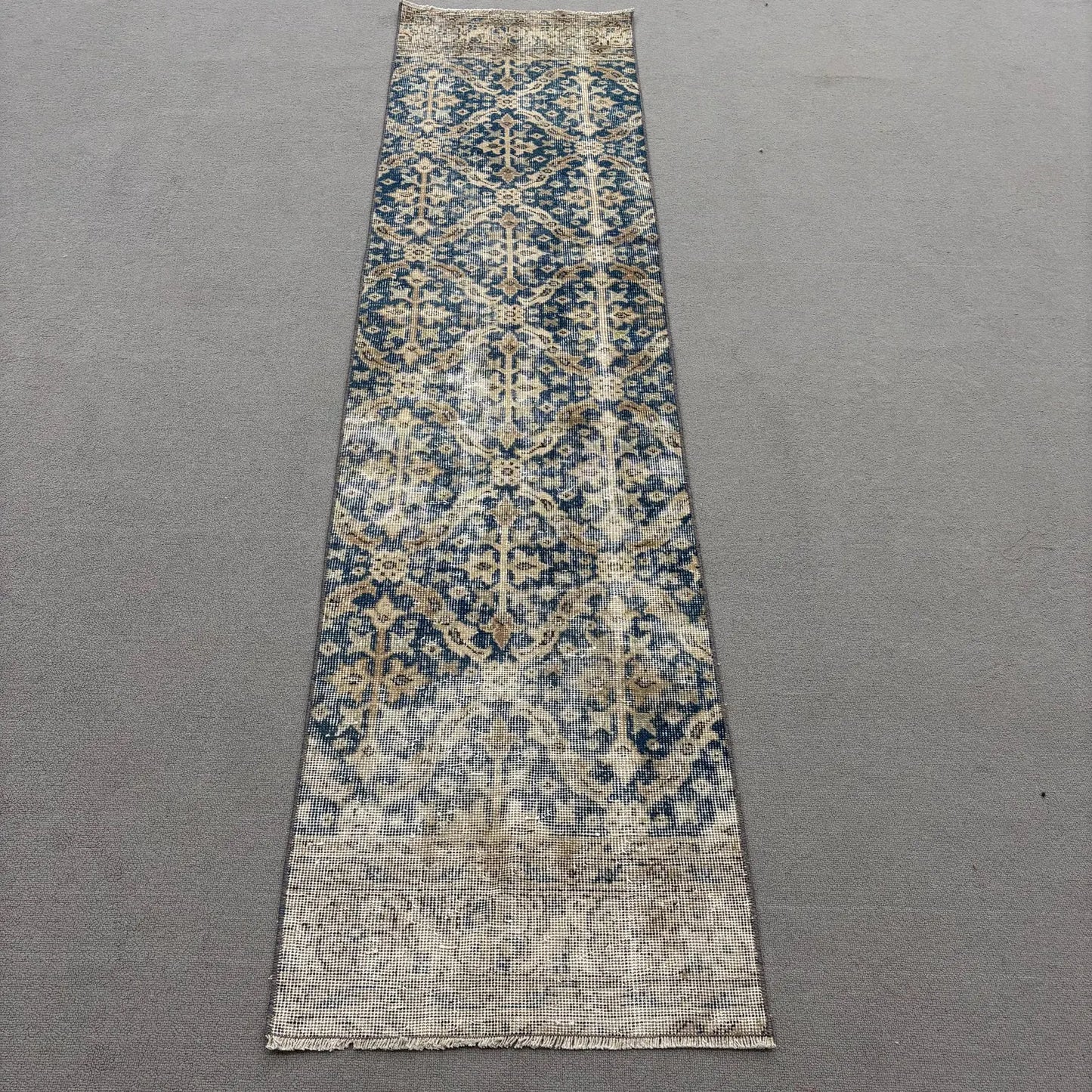 Vintage Turkish Runner Rug 1.9 x 7.7 ft