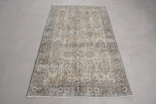 Vintage Turkish Accent Area rug 3.5 x 6 ft