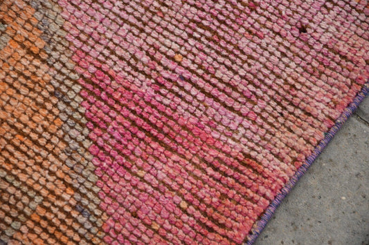 Vintage Turkish Runner Rug 3 x 9.6 ft