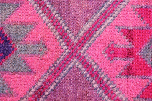 Vintage Turkish Runner Rug 2.3 x 10 ft
