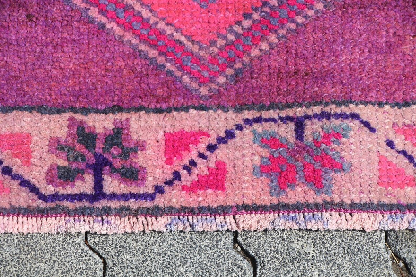 Vintage Turkish Runner Rug 2.3 x 10 ft